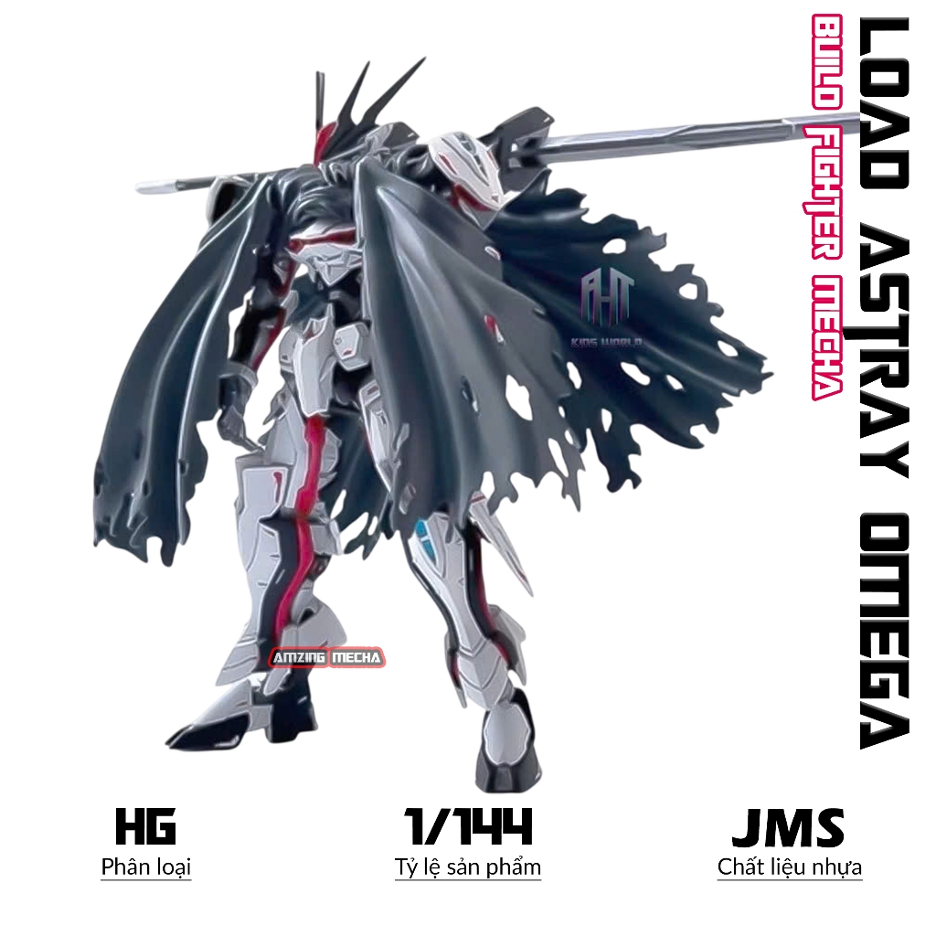 รุ่น HG Load Astray Omega (แถมฐาน, แหลม, รูปลอกน้ํา), 1/144 Mecha, ของเล่นประกอบพลาสติก