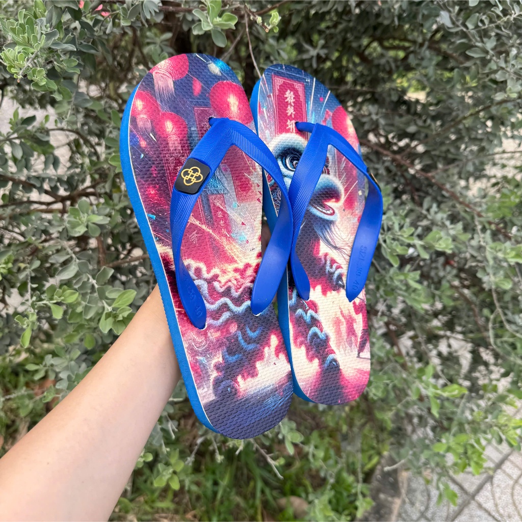 THAILAND LAOS FLIPBOARD HD คุณภาพสูงยาง MATERIAL 3D UNICORN SLIDER BLANK SOLES (3D BLUE STRAP)