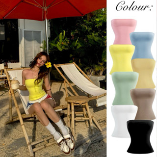 SUMMER TUBE ] DANENJI Slimfit เสื้อเกาะอก TUBE วัสดุผ้าฝ้ายห…