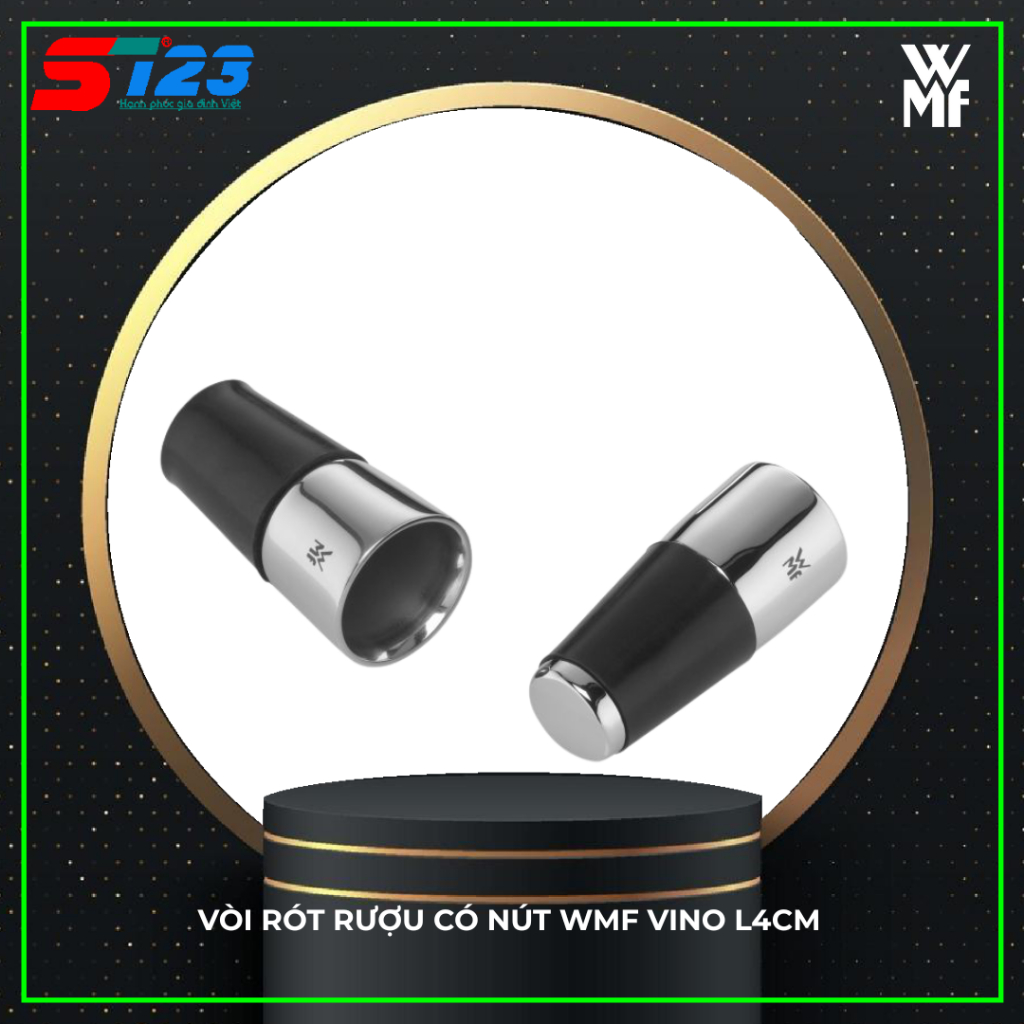 WMF Vino L4CM Cromargan จุกไวน์สแตนเลสและที่ริน, การคงความร้อนคุณภาพสูงเพื่อเก็บรักษาไวน์ดีกว่า