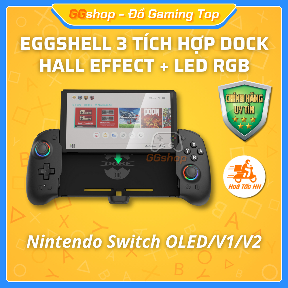 Eggshell Controller 3 แบบบูรณาการ HDMI Dock สําหรับ DOBE ของแท้ Nintendo Switch OLED/V1/V2