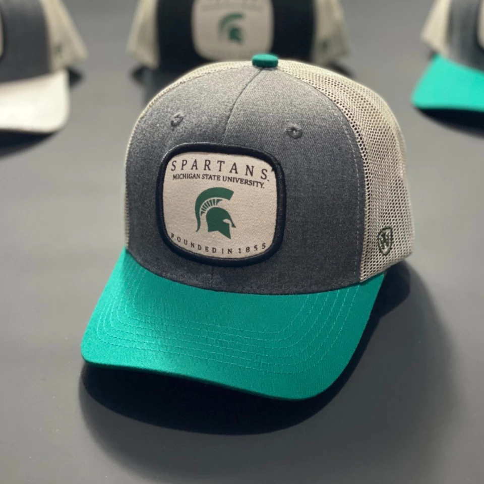 (NEW) MICHIGAN STATE หมวกและหมวก Unisex ผ้า KAKI แฟชั่นนําเข้า (รูปถ่ายจริง)