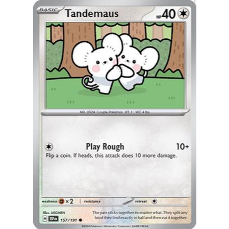 [การ์ดโปเกมอน TCG] Tandemaus - 157/191 - ทั่วไป