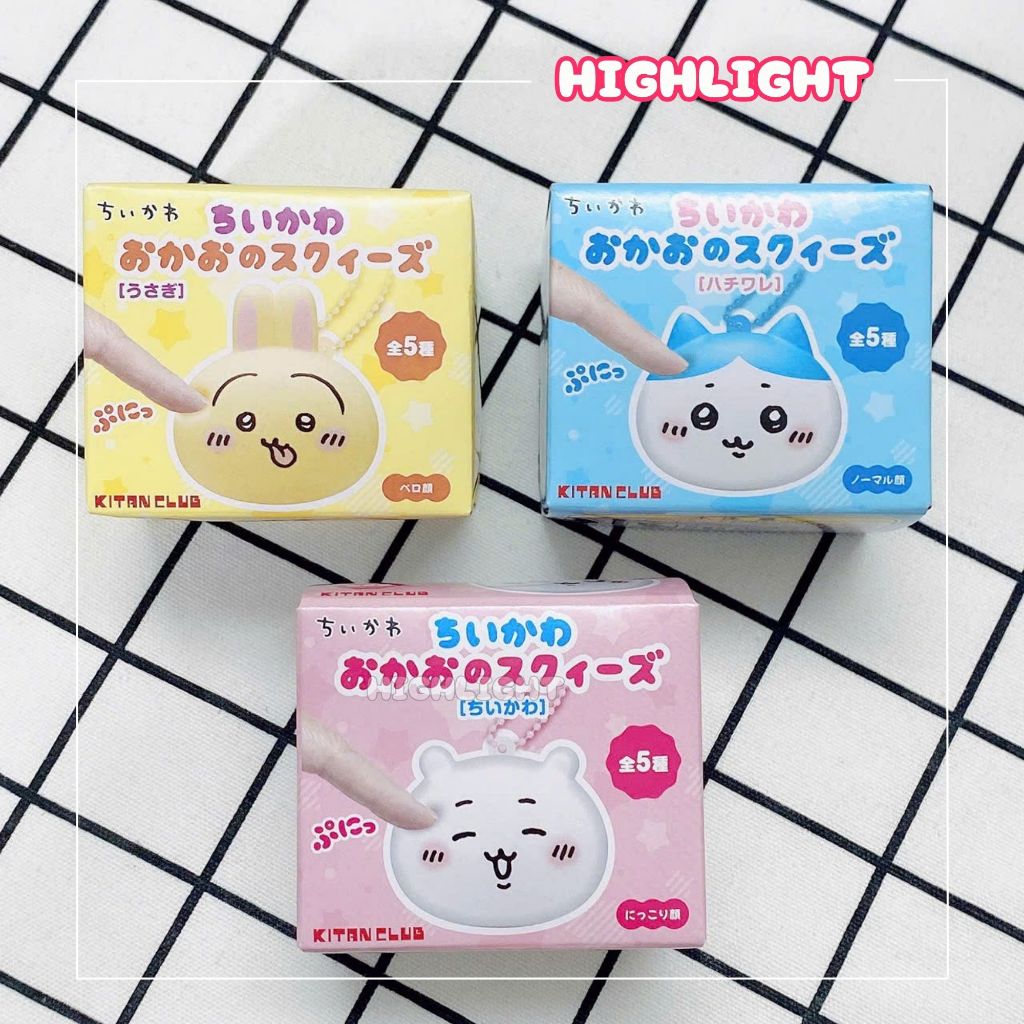 [AUTH JAPAN - BLIND BOX - NEW SEAL] พวงกุญแจ Chiikawa Squeeze Face ของแท้