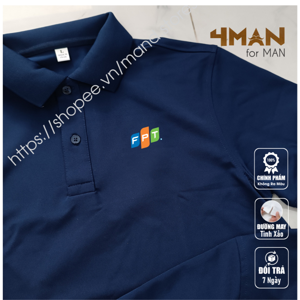 FPT Polo T-shirt - Premium CVC Crocodile T-shirt หนาเนียน - Colorfast - Anti-wrinkle - 4man Store