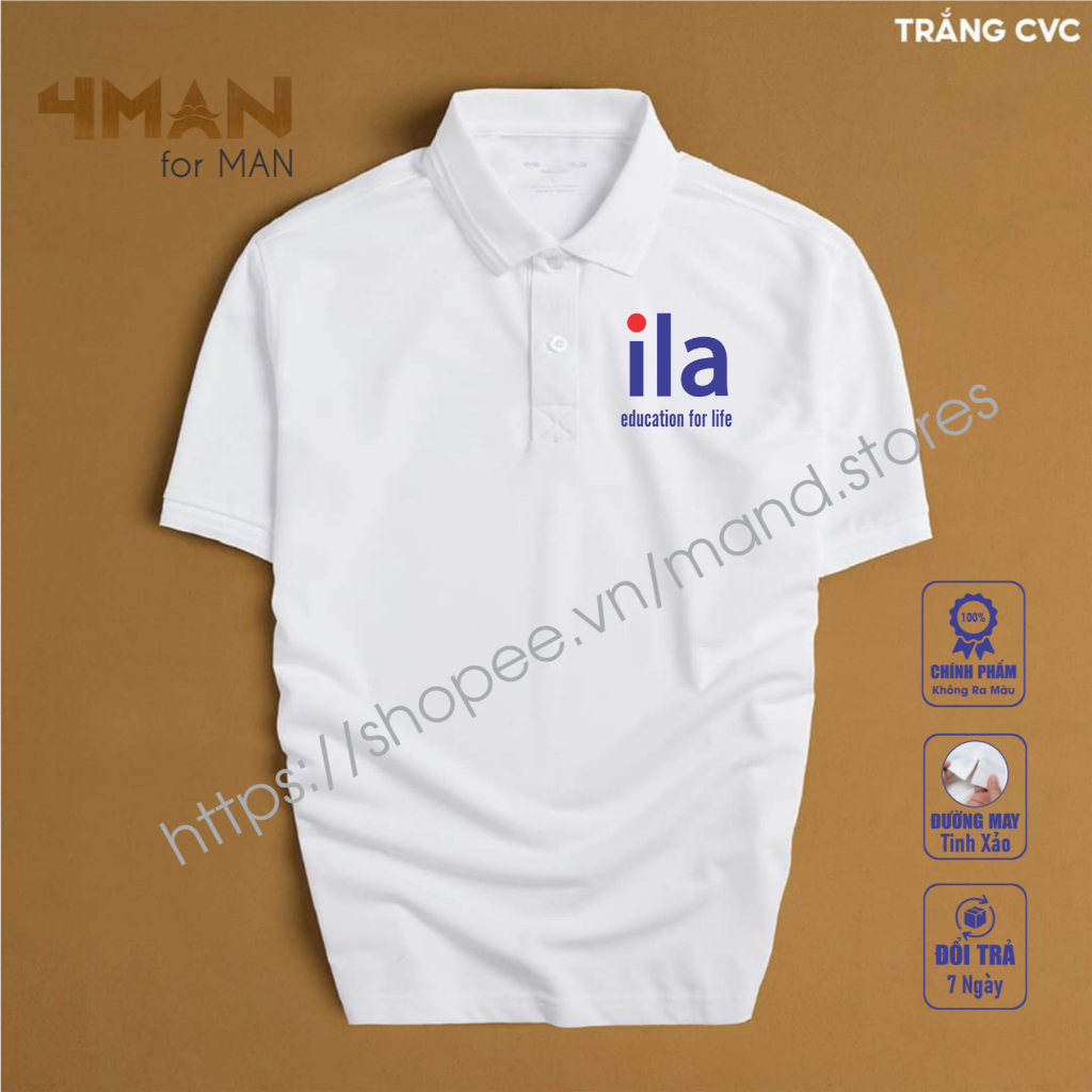 Ila English Center Polo T-shirt " education for life เสื้อยืด CVC Crocodile หนาเนียน Cool - Colorfas