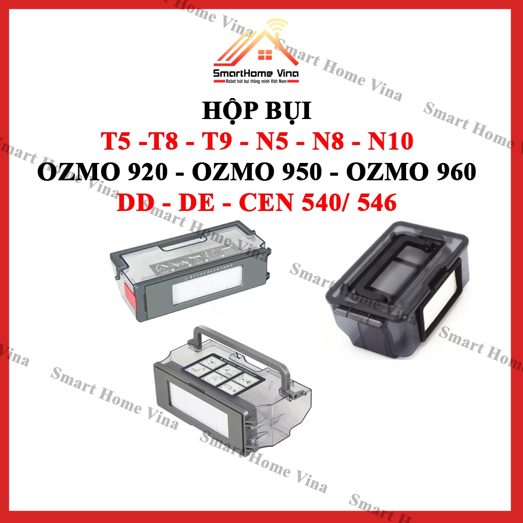 ถังขยะ กล่องฝุ่นเครื่องดูดฝุ่นหุ่นยนต์ T5, T8, T9, N5, N8, N10, OZMO 920/ 950/ 960, DE53, DE55, DD35
