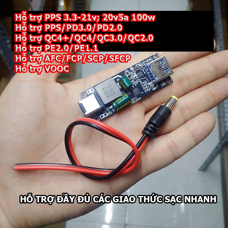 วงจรชาร์จเร็ว 100w ความจุสูง รองรับโปรโตคอลชาร์จเร็ว SCP FCP QC4.0 pd3.0 ทั้งหมด