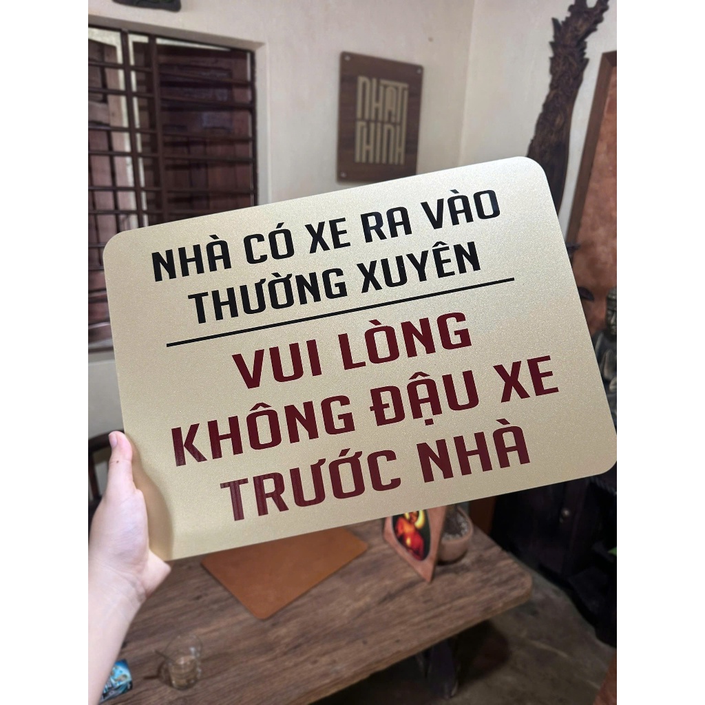 PLEASE DONT PARKING BOARD LUXURY UV PRINTED GOLD ALU • HIGH DURABILITY