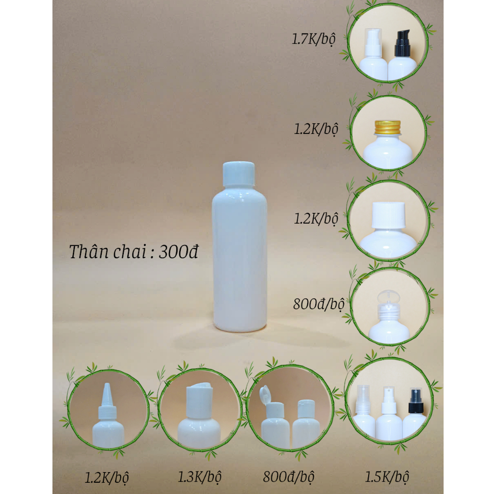 COMBO 5 SOFT WHITE BOTTLES 100ML