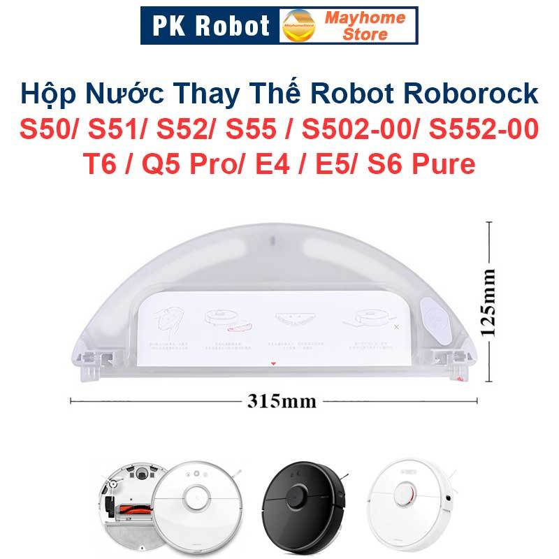 Roborock หุ่นยนต์เปลี่ยนน้ํากล่อง S50, S51, S52, S53, S54, S55, S502, S552, T6, Q5 Pro, E4, E5, S6 P