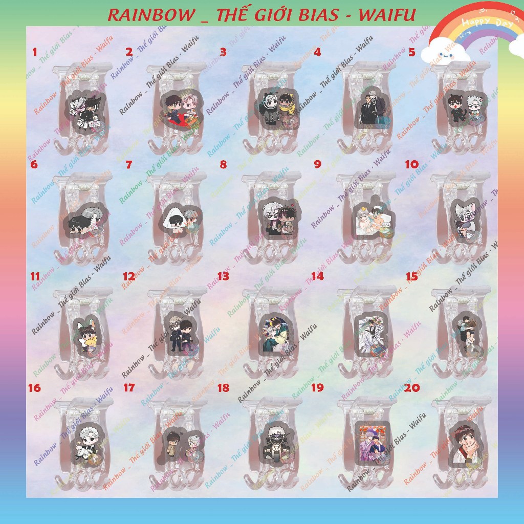 ที่หนีบก้ามปู Passion Maca, ที่หนีบ 5 ฟัน Passion manhwa bl อะคริลิค