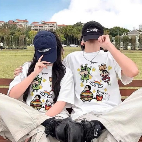 SHIN PX Ruffled Boxy T-Shirt SHOP 92, เสื้อยืดคอกลม Menswear ชั้นนํา Unisex