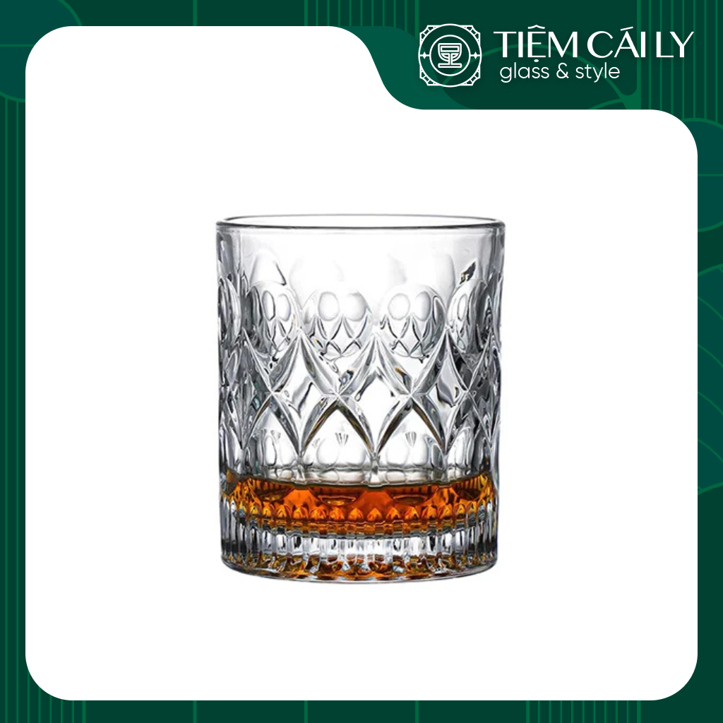 LUXURY PATTERN WHISKY GLASS CUP 5412XO - 300ML