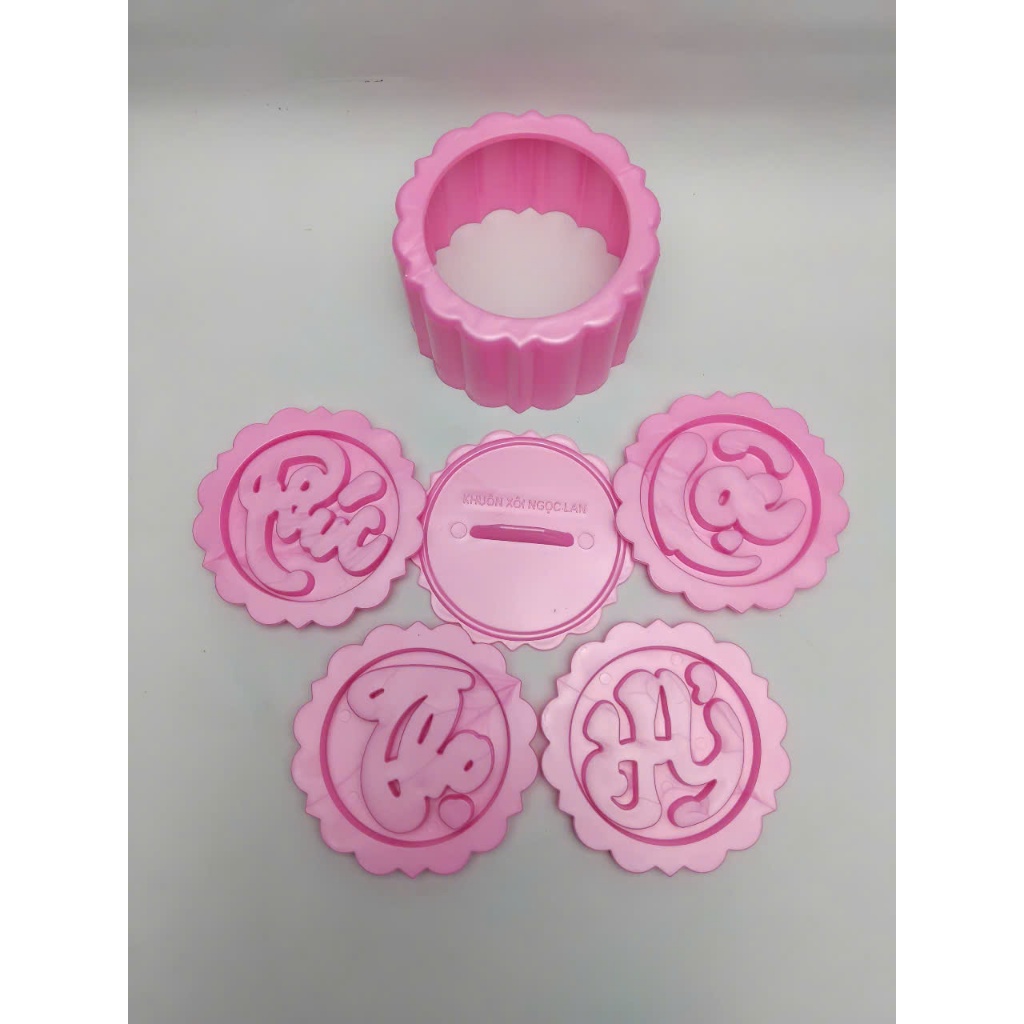 SET OF STICK MOLDS WITH THE LETTERS OF PHUC - LOC - THO - HY - ROUND EDGE 9CM