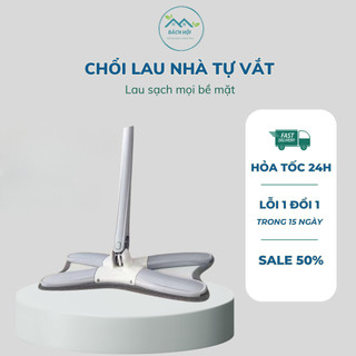 Cây lau nhà chữ X tự vắt bàn lau lớn xoay 360 độ tiện lợi chổi lau nhà 3 trong 1 lau khô đa năng cây lau nhà vắt phẳng
