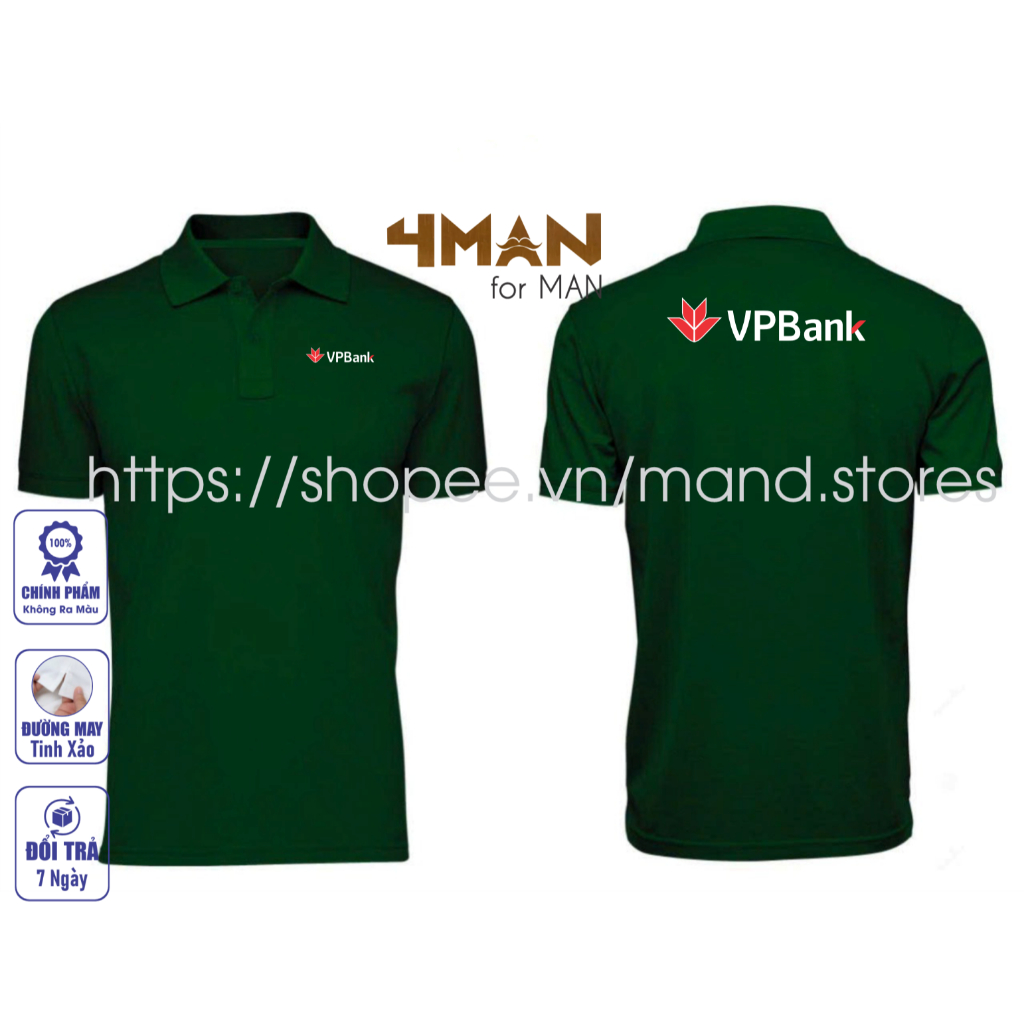 VPBank Bank Polo T-shirt - Multi Models - เสื้อยืด CVC Crocodile หนาและเรียบคุณภาพสูง - ทนทาน ต่อต้า