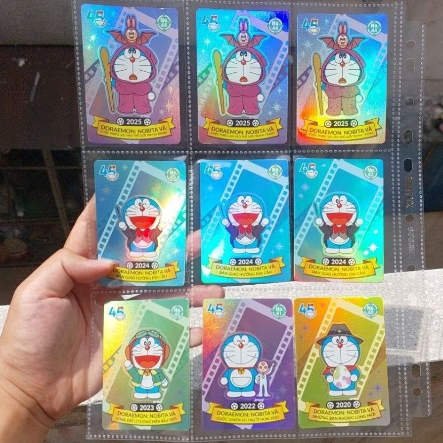 การ์ดโดราเอมอน 45th Anniversary ของแท้ - การ์ด Doraemon Movie 44, การ์ด Doraemon Movie 43, การ์ดภาพย