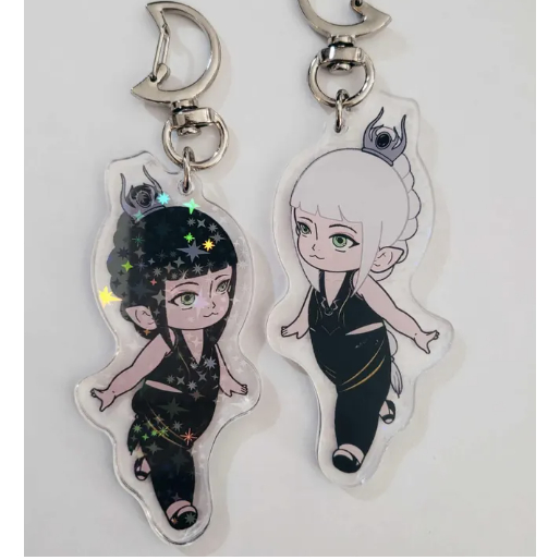 Chibi Shadowheart Camp Clothes พวงกุญแจ Fanart - One Sparkle Effect ข้าง