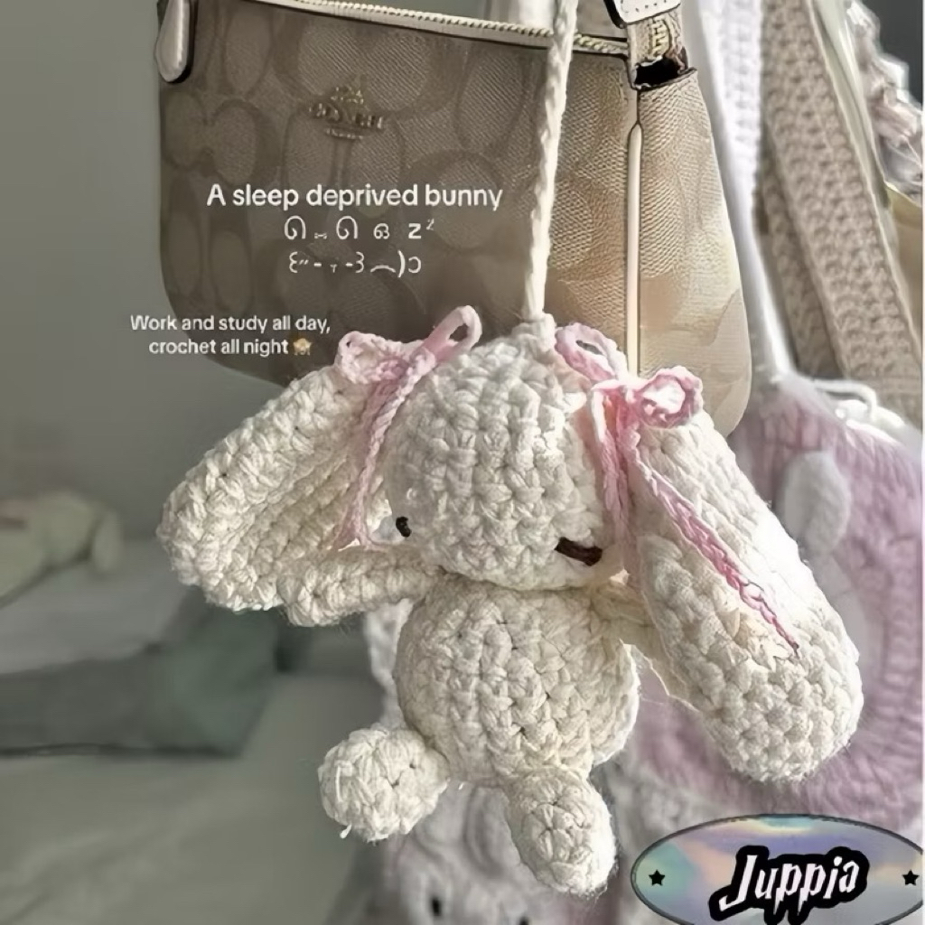 JUPPIA Cute Charm – Rabbit Charm สําหรับกระเป๋าเป้และกระเป๋านักเรียนแบบแขวนเป็นพวงกุญแจ