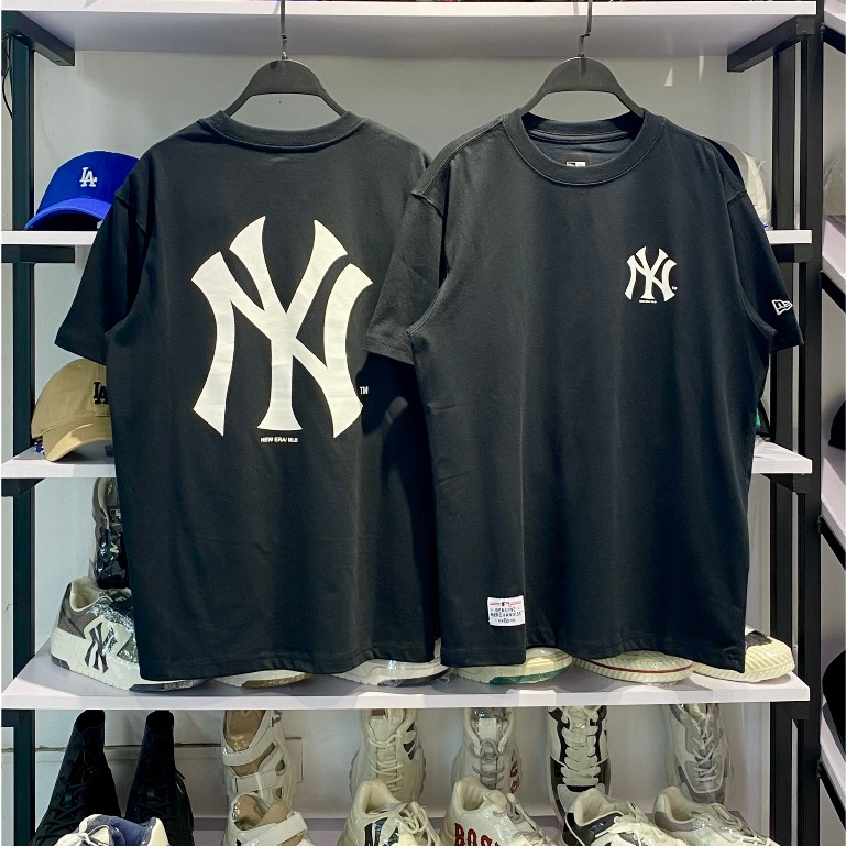 NEW ERA SE SMU NY YANKEES เสื้อยืด Ny สีดําโลโก้ใหญ่