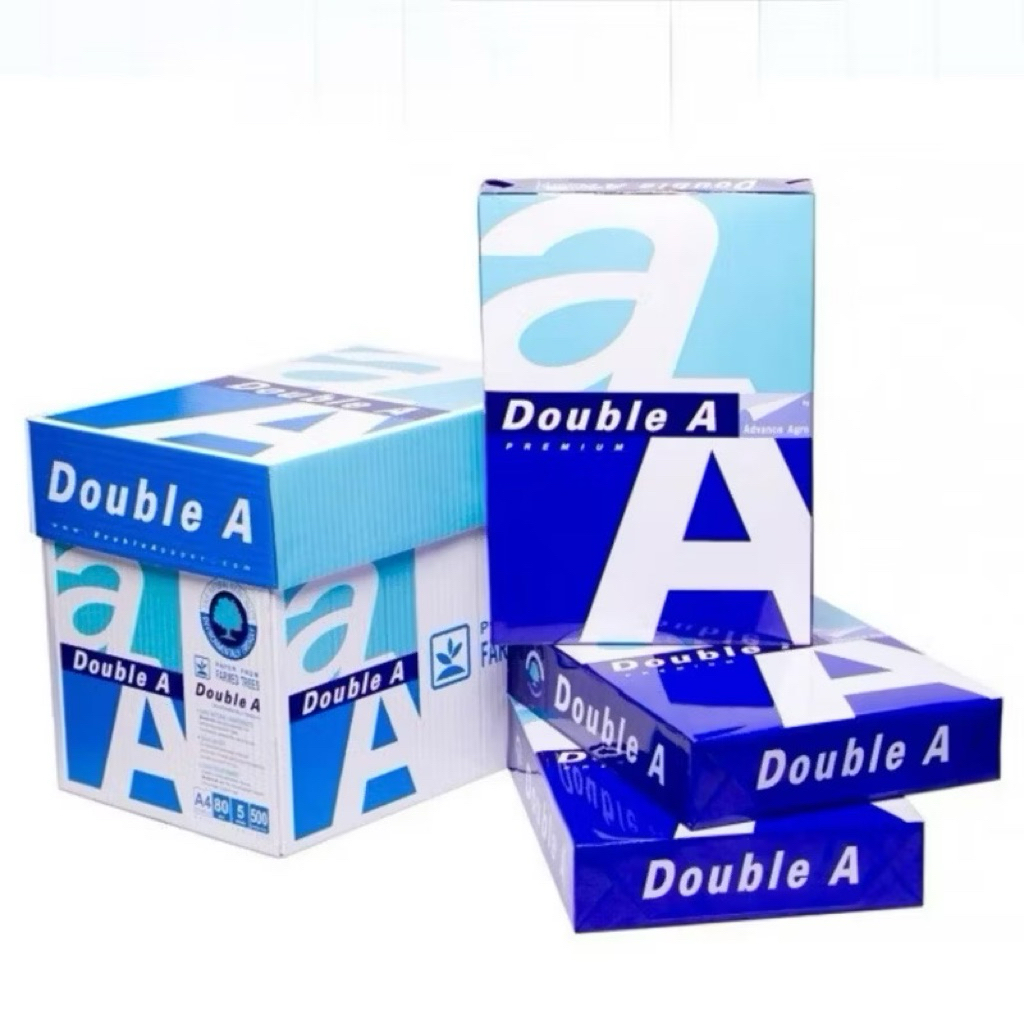 กระดาษพิมพ์ A4 Double A, Paper One, Plus - 1 Ram 500 แผ่น จํานวน 70gsm/80gsm