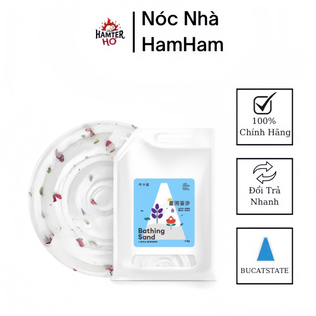 BUCATSATE - QUARTZ BATH SAND MIXED WITH ROSE สําหรับ HAMSTER, HURKEY