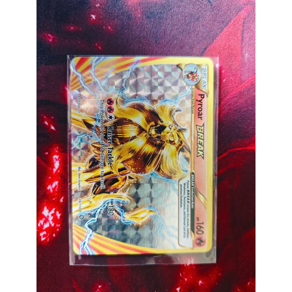 การ์ดโปเกมอน - TCG - Pyroar Break - 24/114 - Break Rare