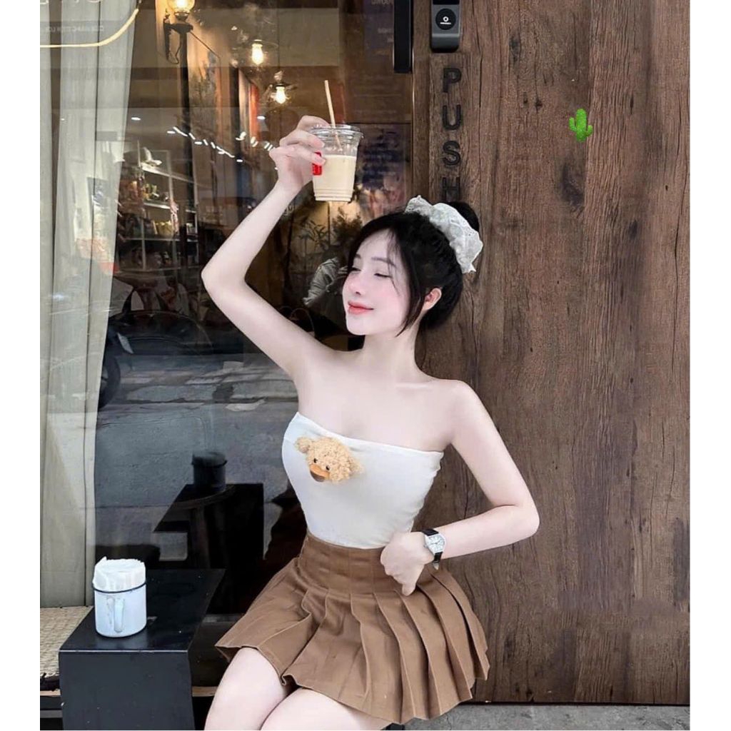 ชุดเสื้อกล้าม+กระโปรงเทนนิสน่ารัก - รูปที่ 2