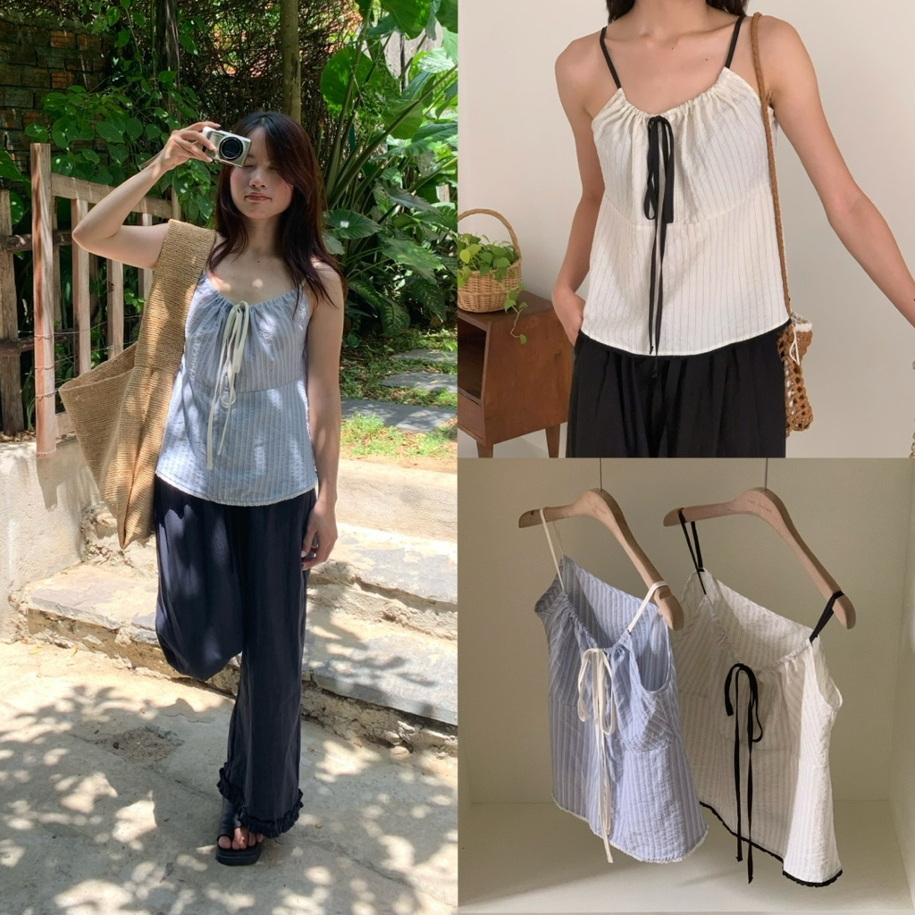 NUTCLOSET - เสื้อกล้ามผูกเชือก 1865_A2190