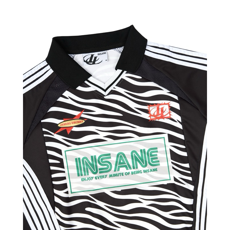InsaneCl ZEBRA JERSEY Form Oversize Unisex Poly Fabric 2 Leather Jersey - รูปที่ 3