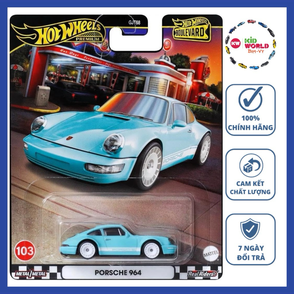 Hot Wheels Premium Boulevard Series Porsche 964 HRT73 รถโมเดล ล้อยาง.