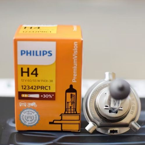 ของแท้ PHILIPS Nouvo 4, Nozza, หลอดไฟหน้า Grande / หลอดไฟ Philips 12V 35/35W H4