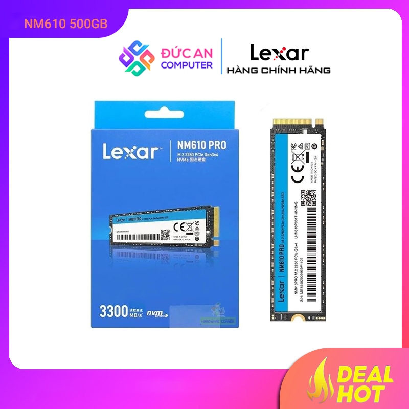 LEXAR NM610 Pro M.2 2280 PCIe Gen3x4 NVMe 500GB SSD ฮาร์ดไดรฟ์