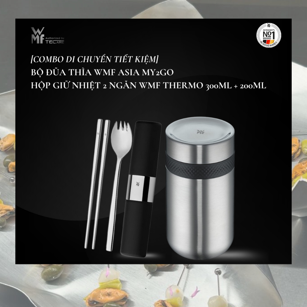 WMF (Combo) WMF ASIA MY2GO ชุดตะเกียบและช้อน & WMF THERMO กระติกน้ําร้อน 2 ช่อง 300ML + 200ML
