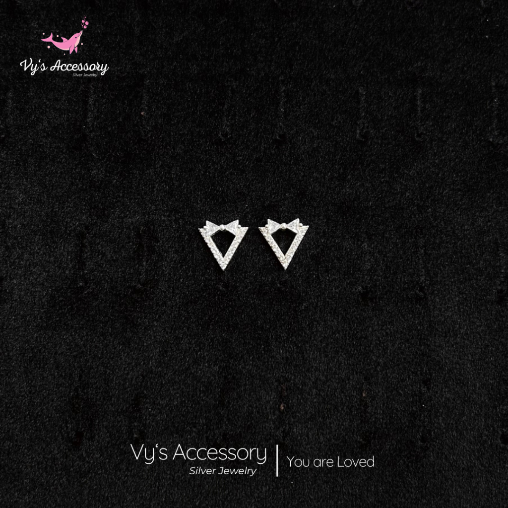 Vys Accessory BX38 ต่างหูเงินโบว์หวาน