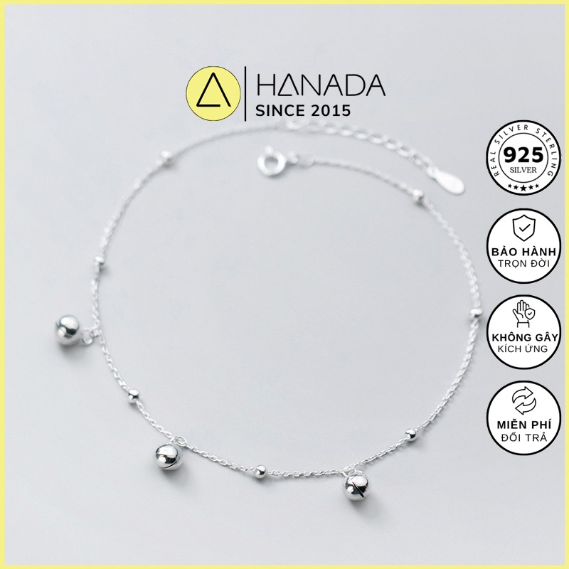 [รับประกันตลอดอายุการใช้งาน] Hanada 925 Silver Anklet Tieu Linh Anklet, Bell Anklet 2584 N17