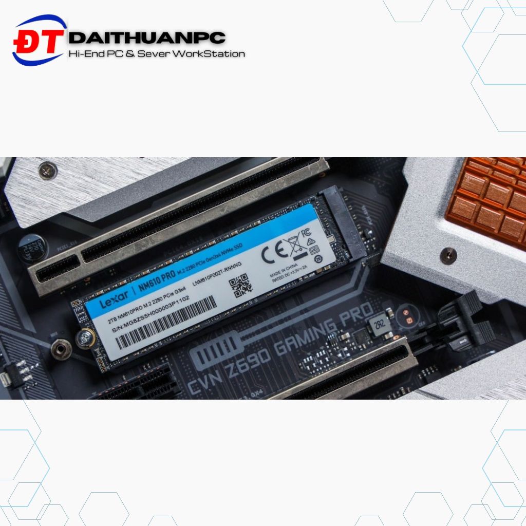 Lexar NM610 PRO NVMe 2280 M2-PCIe 500GB SSD ฮาร์ดไดรฟ์