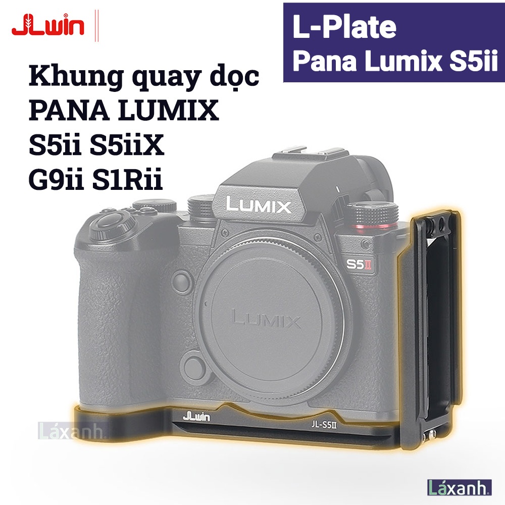 Pana Lumix S1Rii S5ii S5iiX G9ii JLWin | L-plate กรอบหมุนแนวตั้ง L วงเล็บ handcase ขาตั้งมือจับ s52 