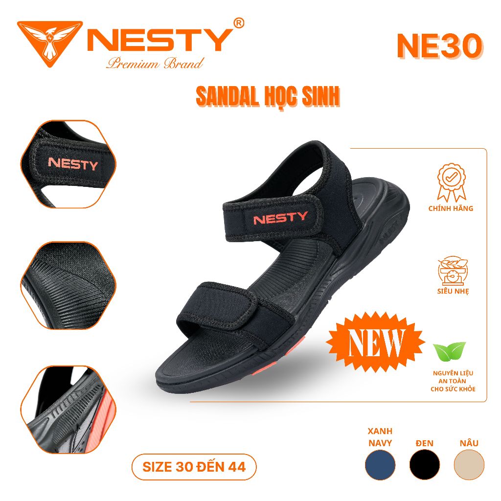 [Outlet S4] [NE30] รองเท้าแตะนักเรียนแบรนด์ NESTY สําหรับผู้ชายและผู้หญิง