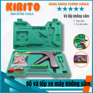 Bộ vá lốp xe máy không săm , ô tô , xe điện , súng vá nấm lốp không săm