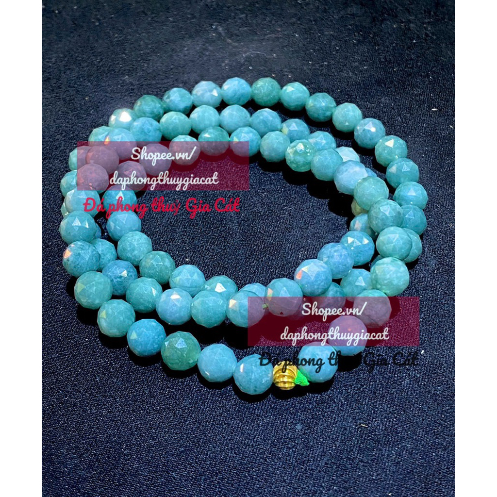 สร้อยคอลําโงค Jadite A Diamond Cut ขนาด 8mm Svip Inspected Goods