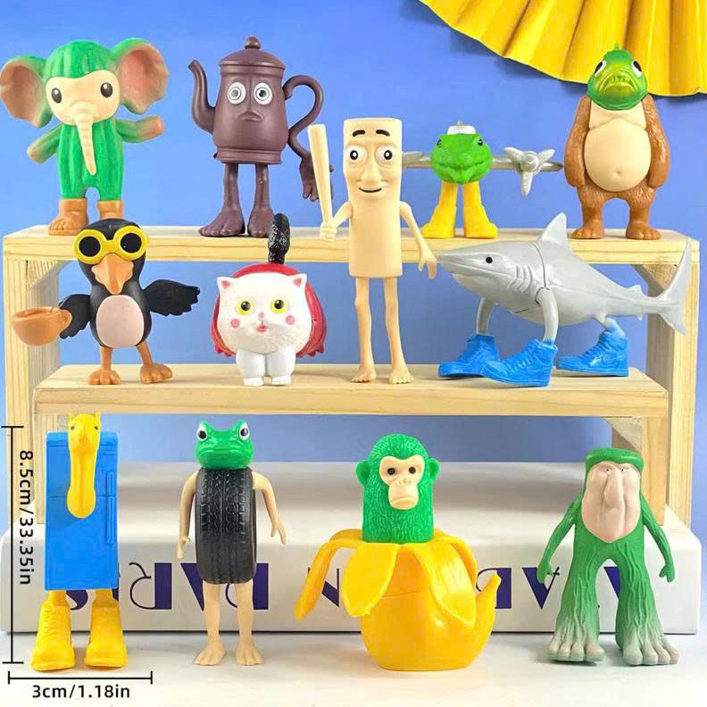 Sahur Brainrot Tung Toy - โมเดล PVC และ 3D Tung Sahur, Tralala