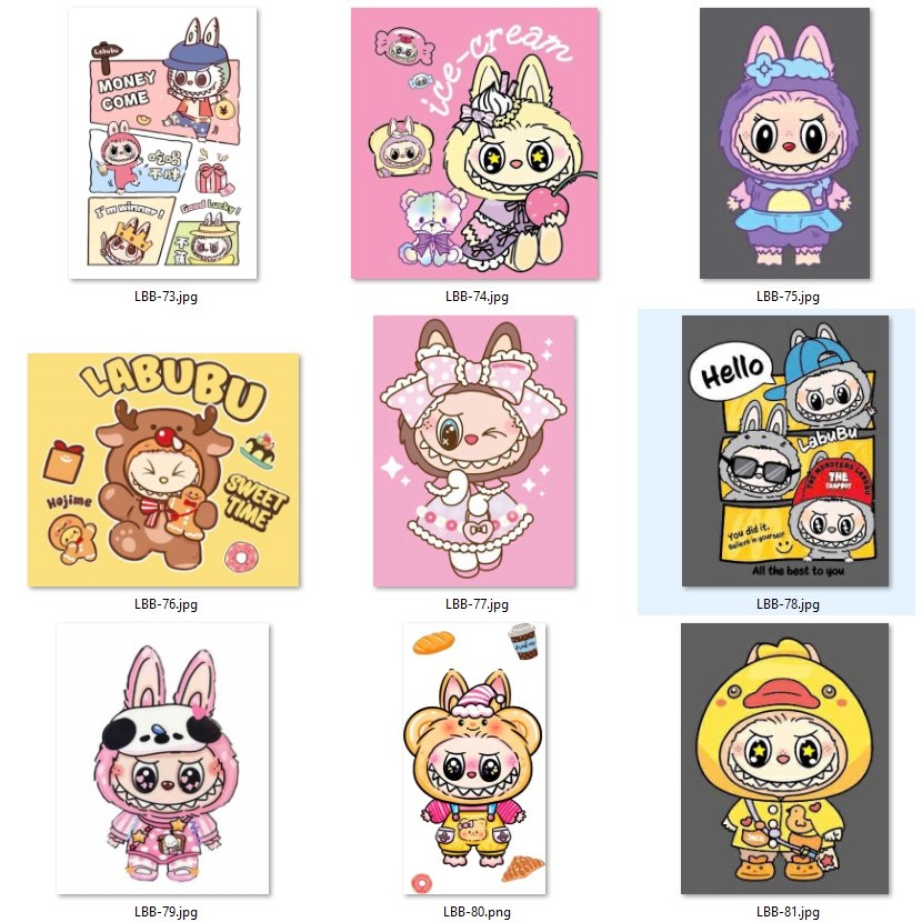 ฟิกเกอร์รีดร้อน Monster Labubu 9