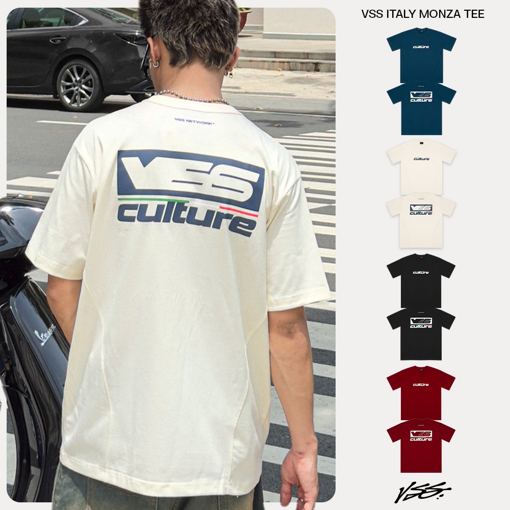 เสื้อยืดผู้ชายและผู้หญิง VSS ของแท้ ผ้าคอตตอนดูดซับ 2 ทาง รูปแบบหลวม พิมพ์พื้นฐานอ่อนเยาว์ - ภาษีมูล