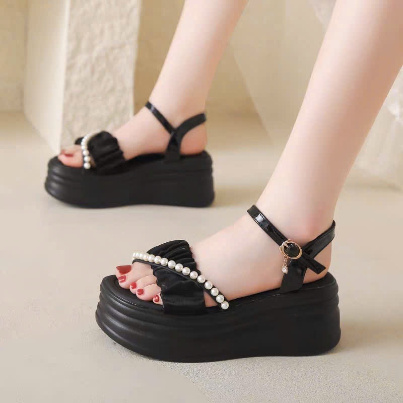 รองเท้าแตะ BEAUTIFUL 7CM JADE CROSS-SANDAL tcn1