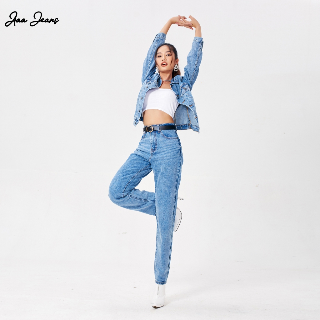 Aaa Jeans - กางเกง Mom Jeans เอวสูง