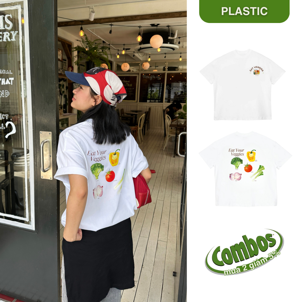 เสื้อยืด Unisex "WAX" แบบกล่อง ผ้าคอตตอน 2 ทาง อย่างหนา 100%