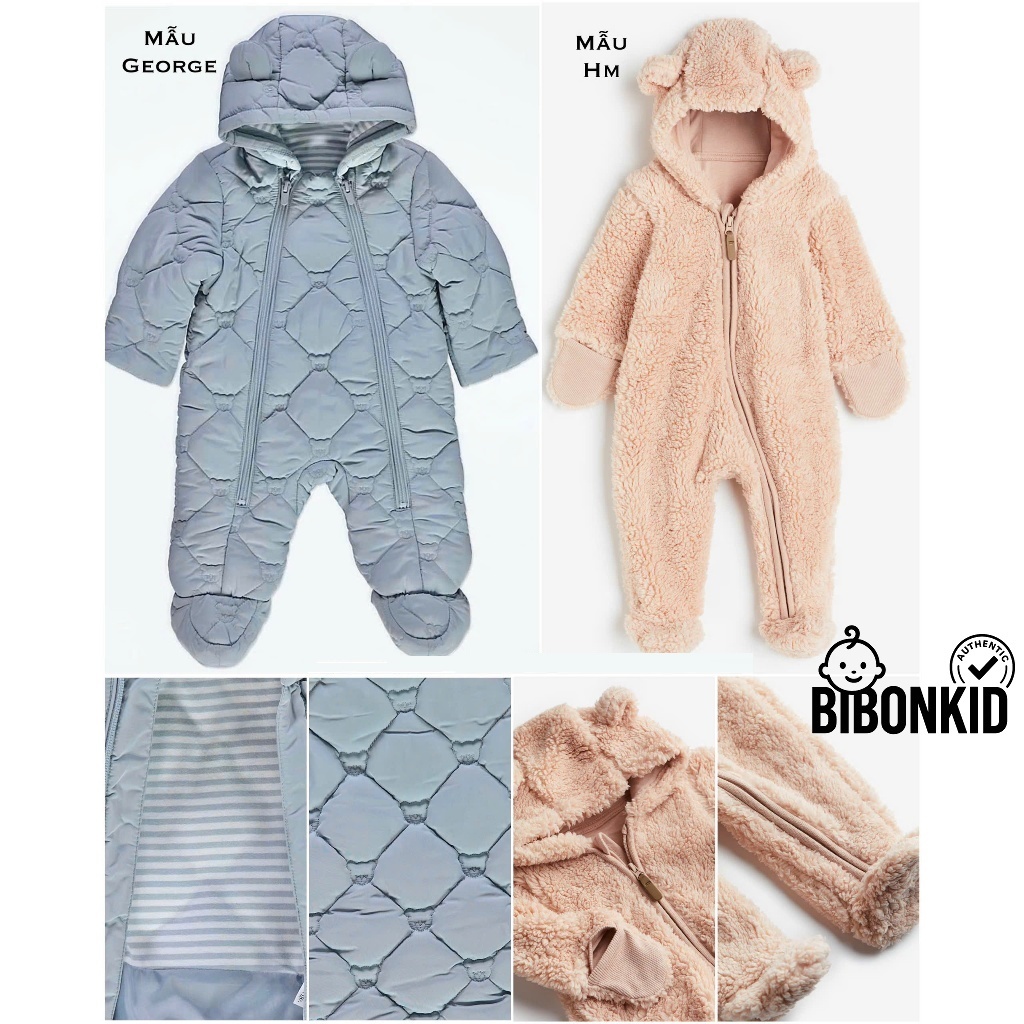 [Bibonkid] เครื่องอุ่นตัว ชุดบอดี้สูท FORM TO GEORGE ขนาด HM 0-1m ถึง 6-9m