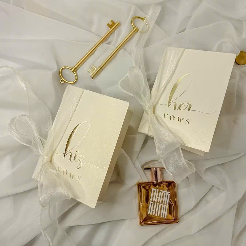 HIS VOWS CARD - HER VOWR • GLITTER PRESSED - NNT DESIGN [H02]